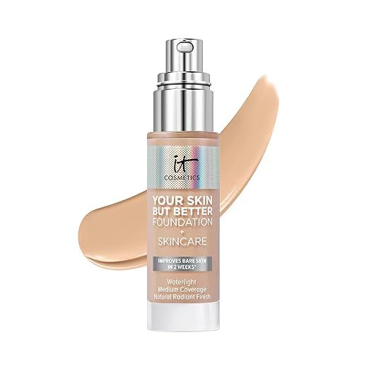IT Cosmetics Your Skin But Better Foundation + Skincare - Hydrating Medium Buildable Coverage - M... | Amazon (US)