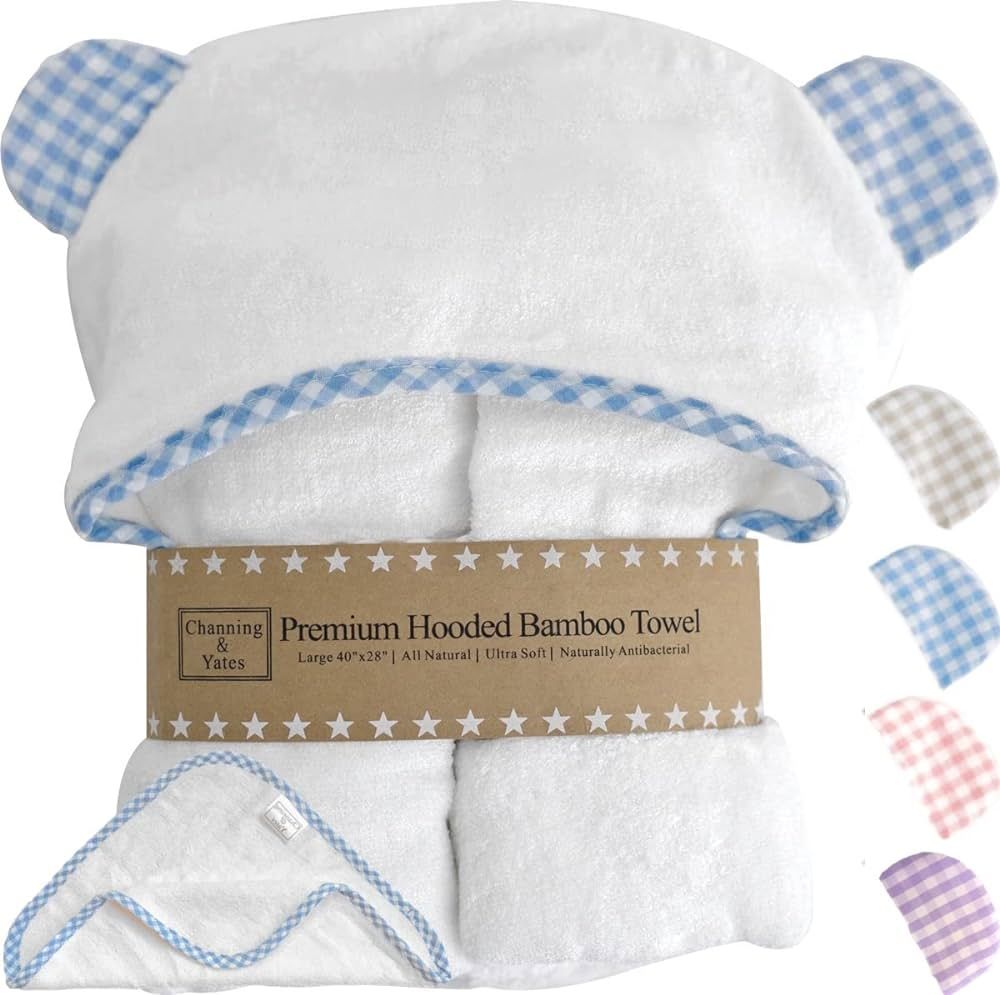 Channing & Yates - Premium Organic Hooded Baby Towels and Washcloth Set - Viscose Made from Bambo... | Amazon (US)