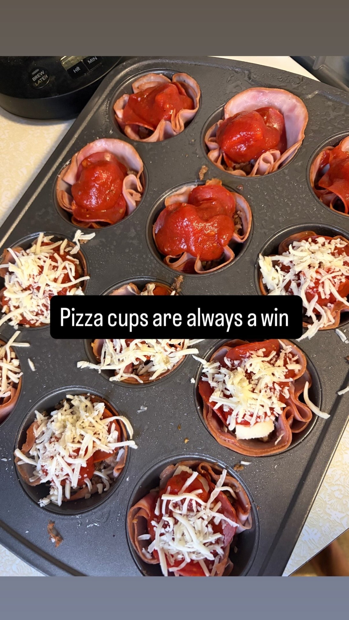 Pizza cups are always a win