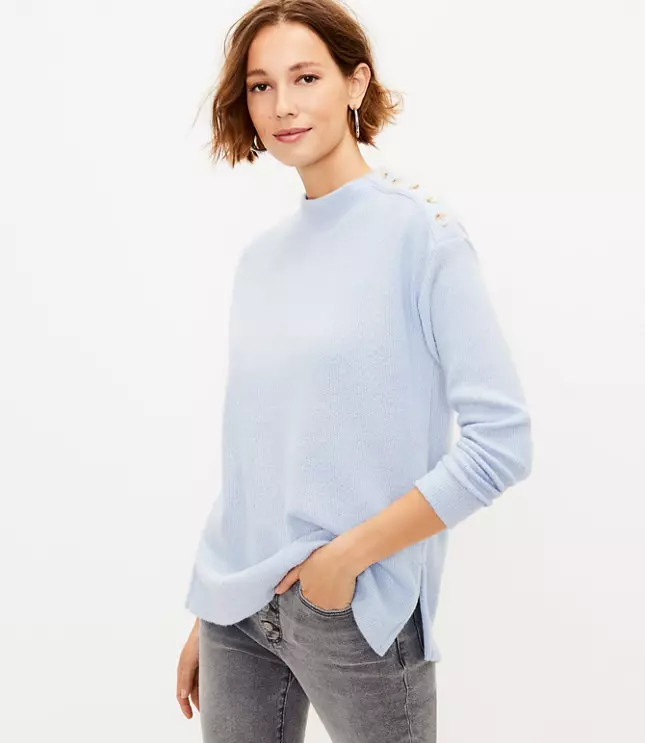 Shoulder Button Tunic Top | LOFT