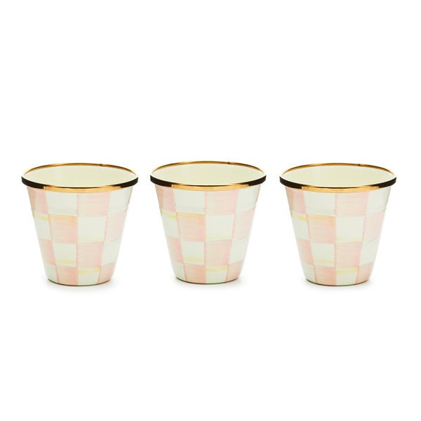 MacKenzie-Childs Rosy Check Herb Pots | MacKenzie-Childs