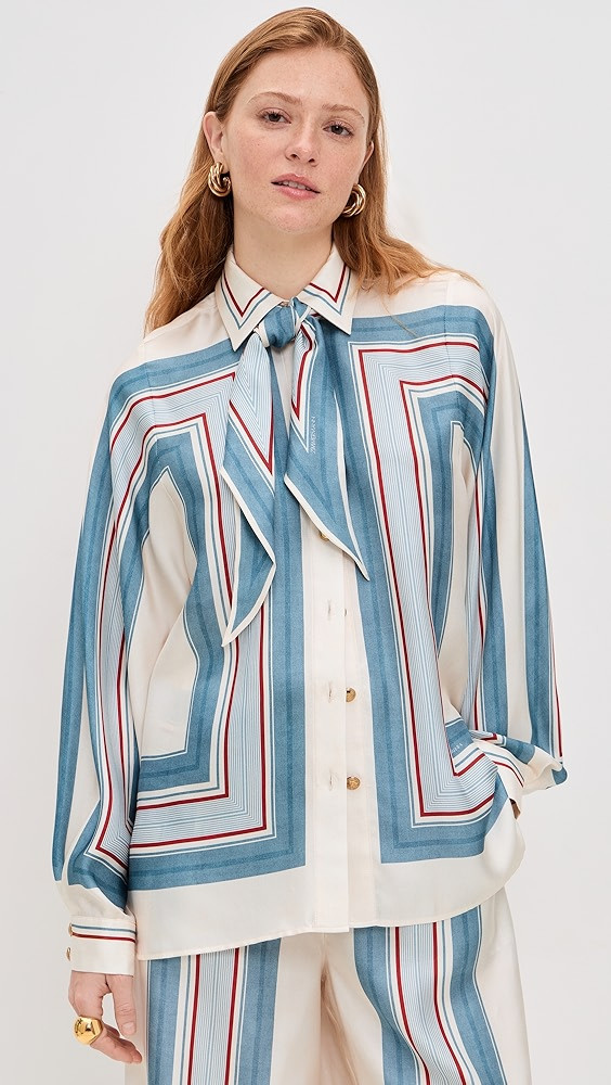 Relaxed Silk Scarf Shirt | Shopbop