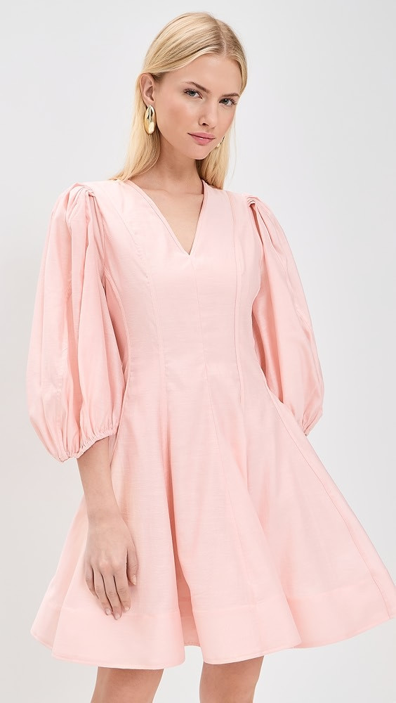 Puff Sleeve Flare Mini Dress | Shopbop