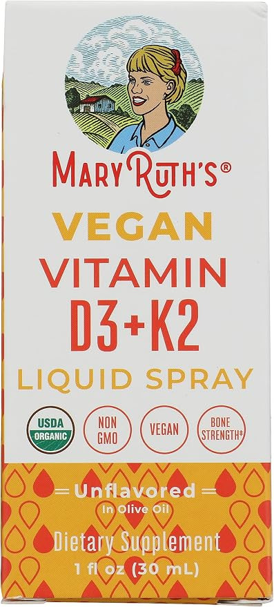 Mary Ruth's Organic Vitamin D3 Plus K2 Spray, 1 FZ | Amazon (US)