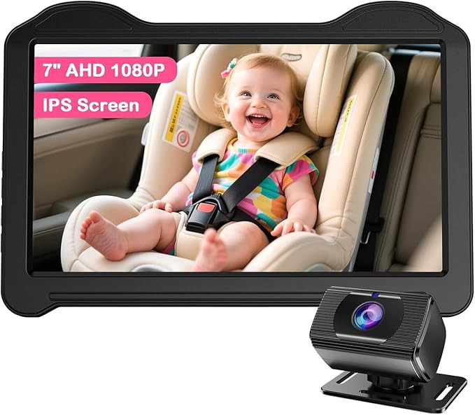 7-Inch Car Baby Camera for Seat: 1080P HD Rear Facing Camera for Backseat - 150° Wide Angle View... | Amazon (US)