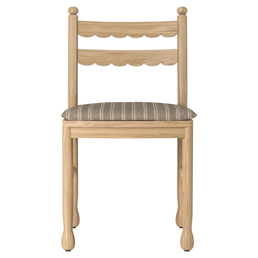 Declan Updated Traditional Light Brown Oak Dining Chair - Set of 2 | Kathy Kuo Home