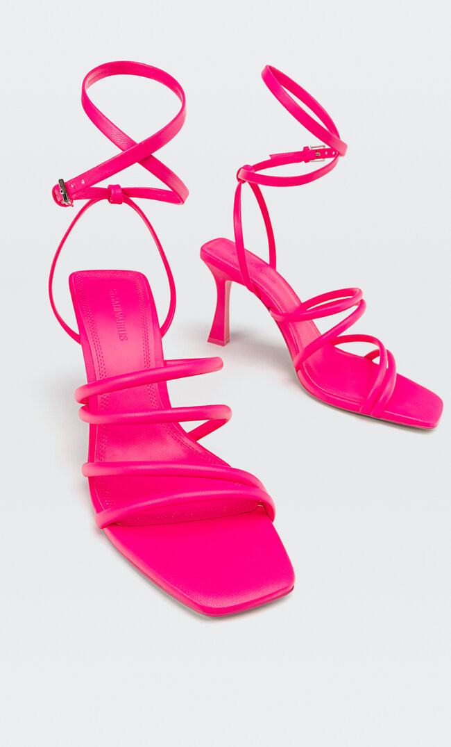 High-heel strappy sandals | Stradivarius (UK)