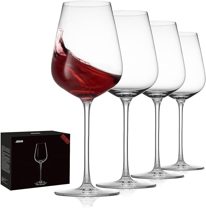 JBHO Hand Blown Italian Style Crystal Bordeaux Wine Glasses - Great Gift Packaging - Red Wine Gla... | Amazon (US)