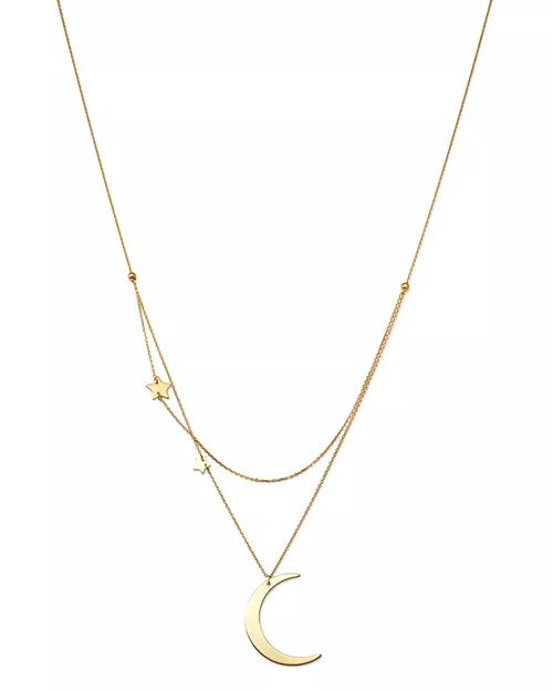 Crescent & Star Charm Layered Necklace in 14K Yellow Gold, 18" - 100% Exclusive | Bloomingdale's (US)
