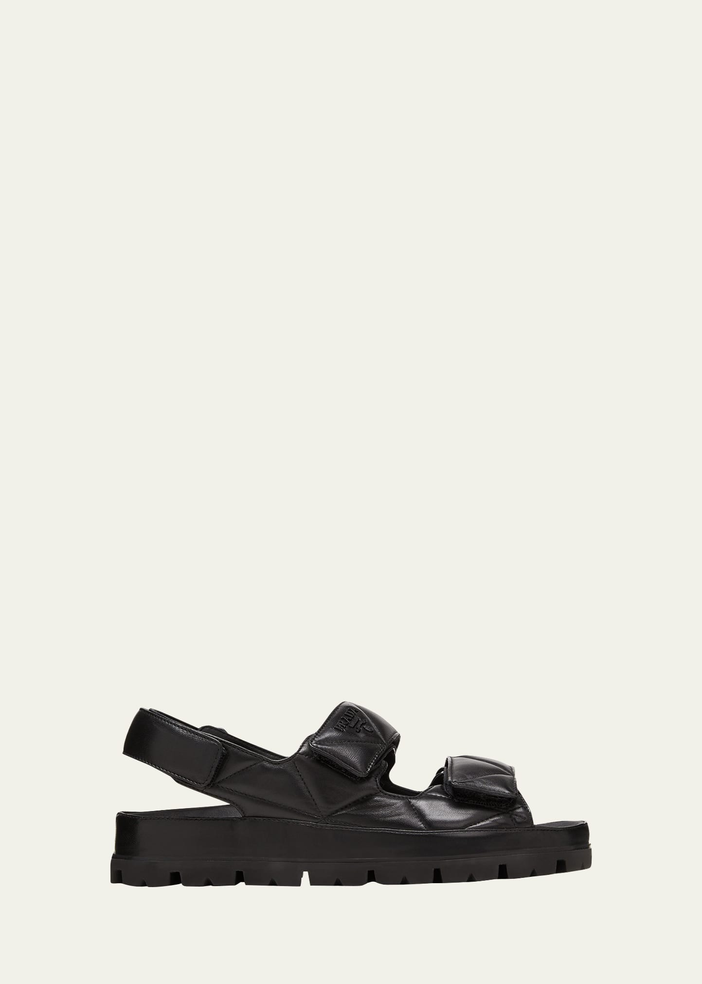 Prada Quilted Leather Slingback Sporty Sandals | Bergdorf Goodman