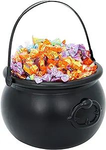 JOYIN Large Halloween Black Cauldron 7.5'', Halloween Candy Cauldron, Candy Kettle, Pot and Bucke... | Amazon (US)