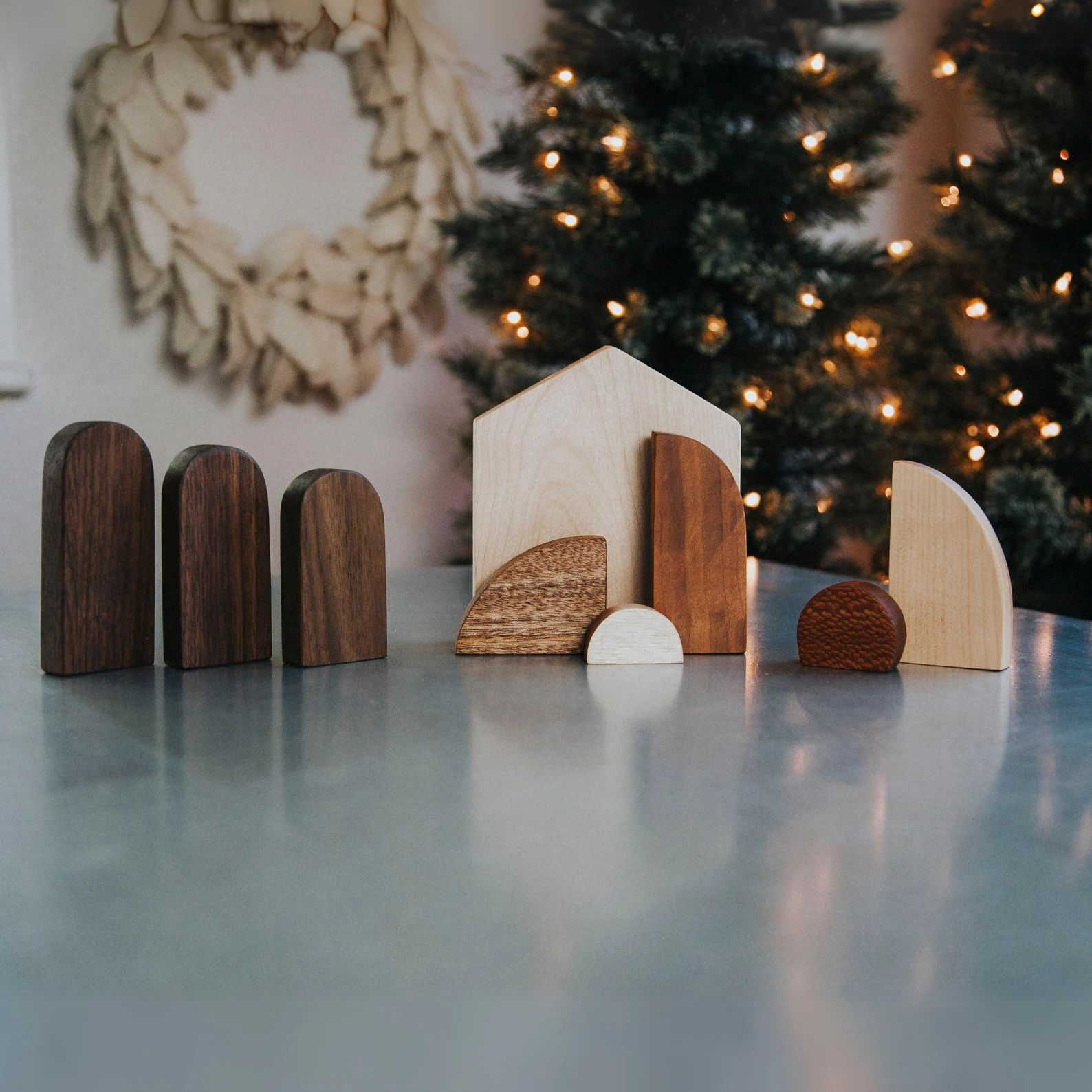 Modern Wood Nativity Set© Designed by Szklo Glass - Etsy | Etsy (US)