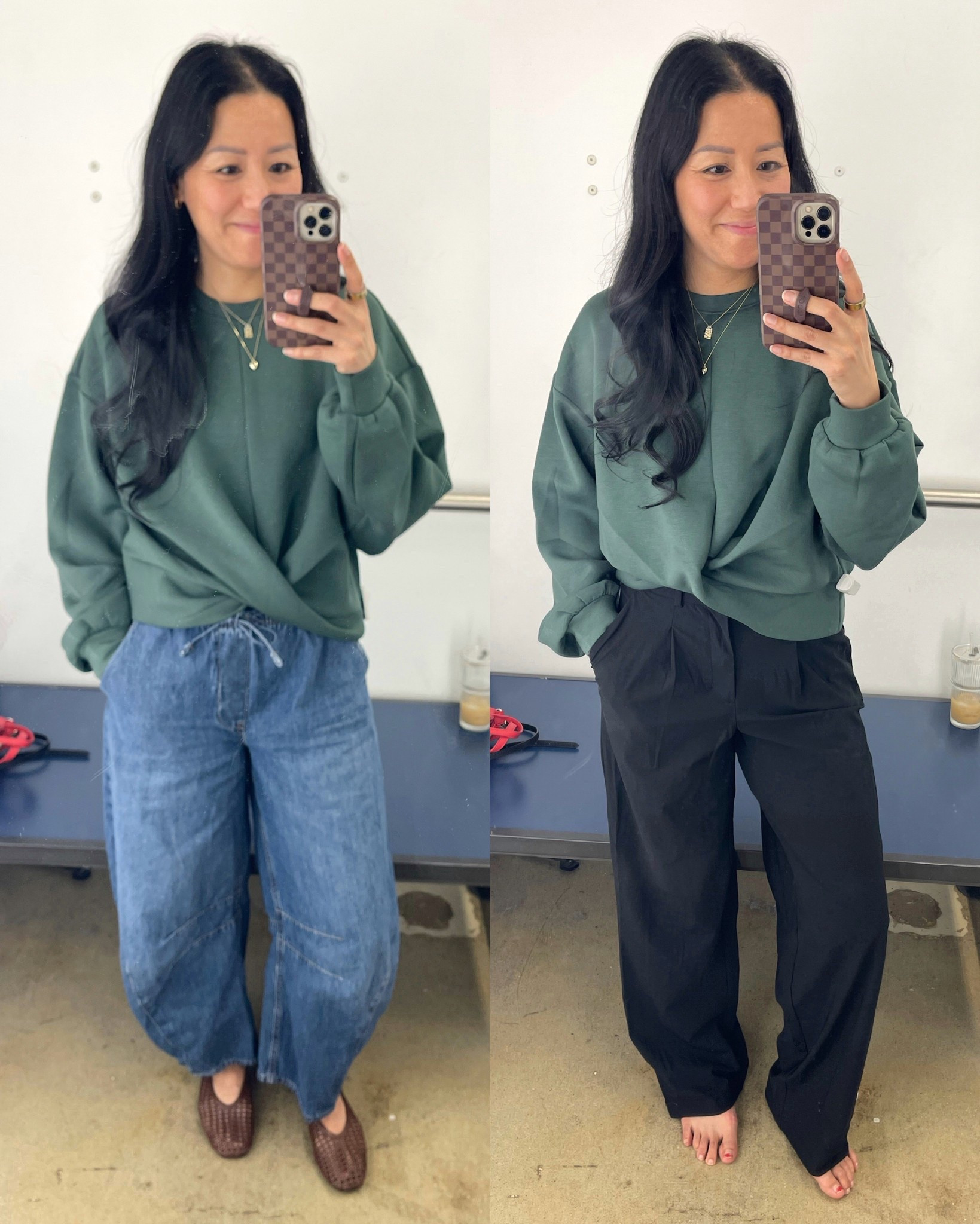 Size small sweatshirt 
Size XS jeans (exact jeans not online but I linked the dark wash pair)
Size XS trouser pants; activewear material 

Old Navy activewear


#LTKSaleAlert #LTKActive #LTKOver40