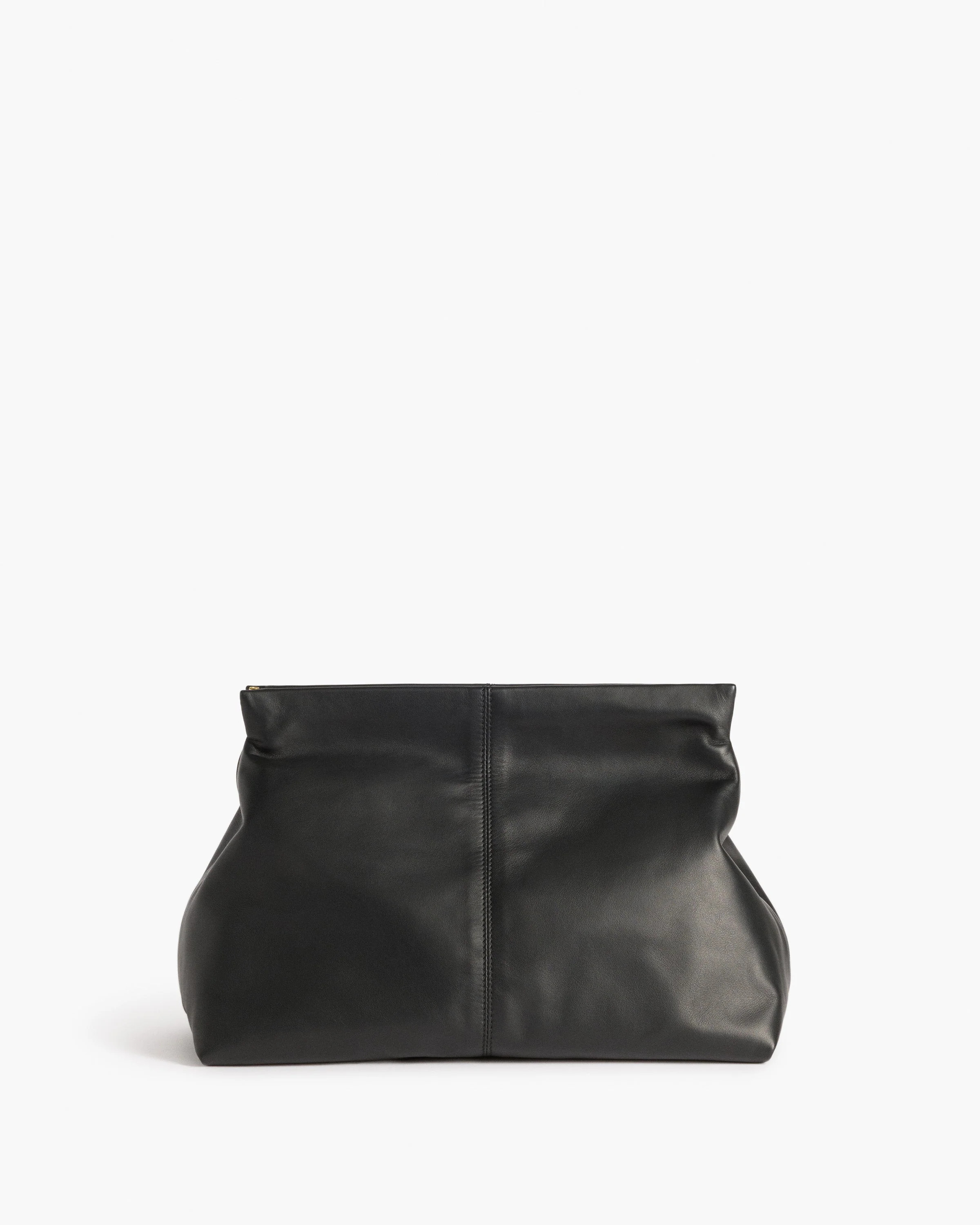 Clay Clutch Leather Black Bag | Flattered