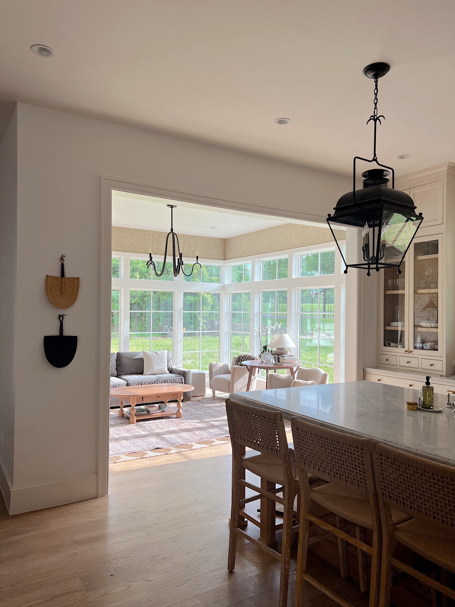 My favorite sunroom and kitchen view. 

Kitchen
Kitchen design
Sunroom
Living room
Couch
Accent chair
Barstool
Home design
Interior design 

#LTKStyleTip #LTKHome