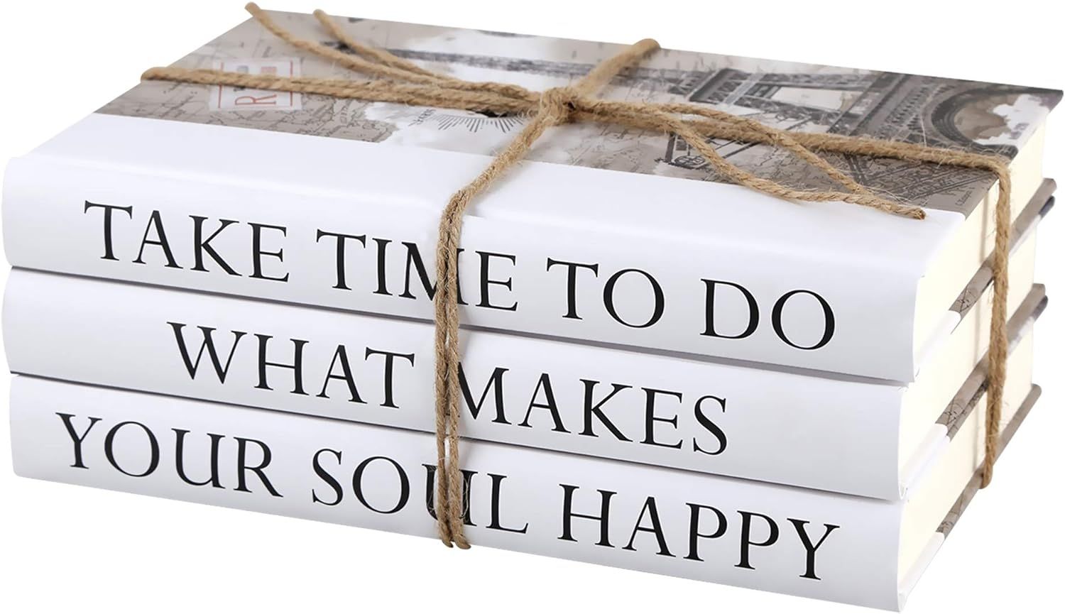 Vintage Real Decorative Book Set,Hardcover Book Stack for Fashion Home Decor,Modern Designer Quote B | Amazon (US)