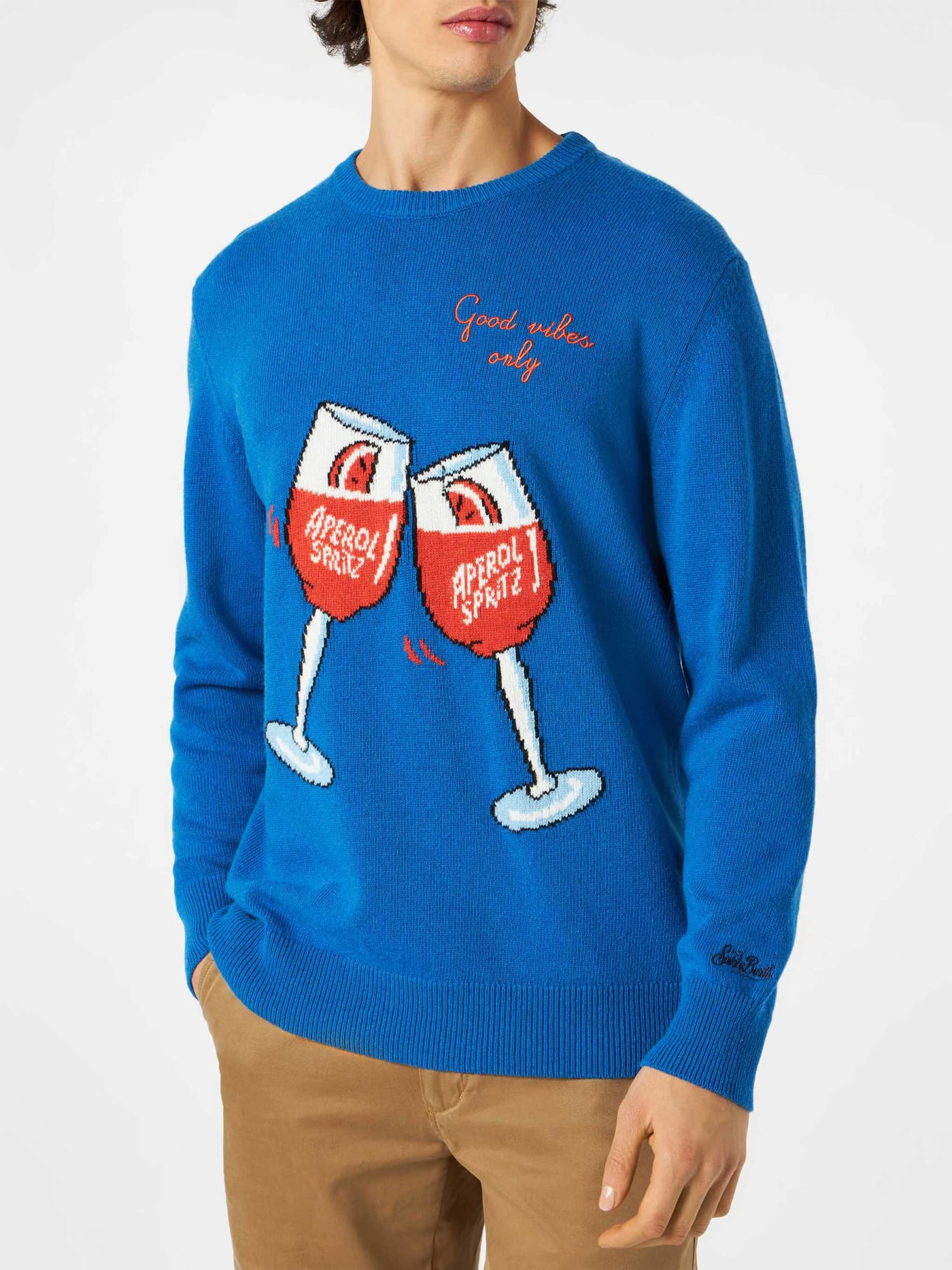 MC2 Saint Barth Man Sweater With Aperol Spritz Print Aperol Special Edition | Italist.com US