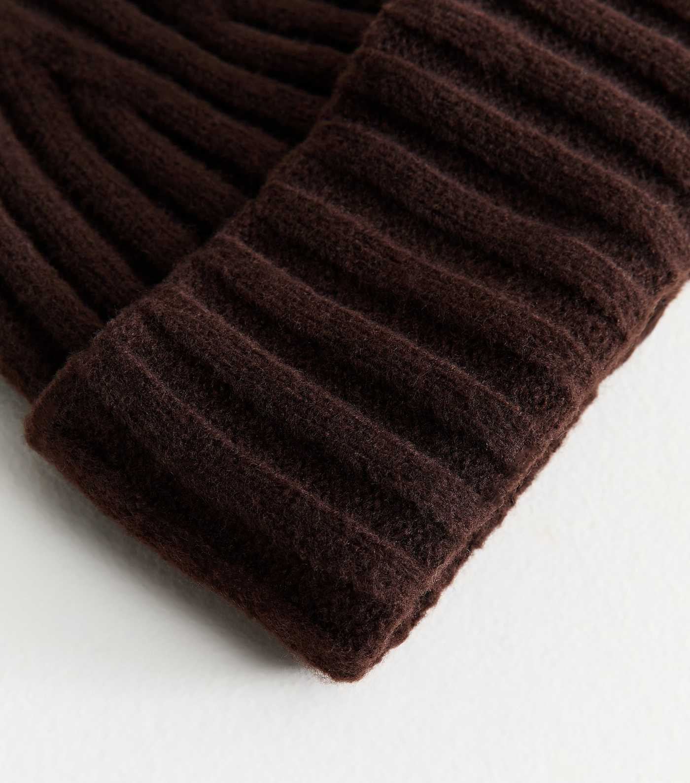 Dark Brown Thick Rib Beanie | New Look | New Look (UK)