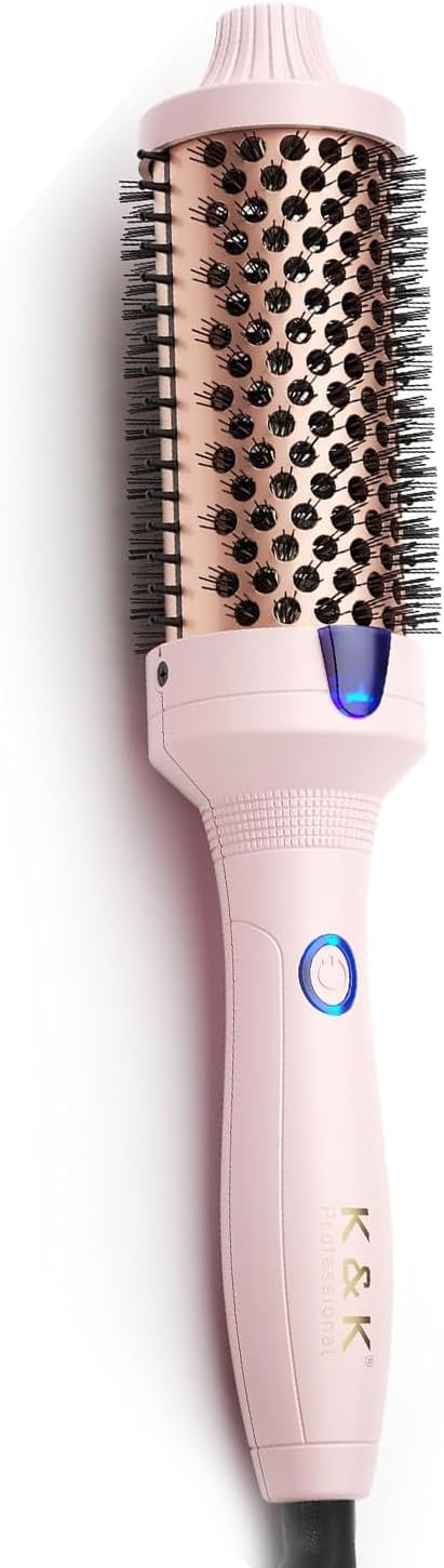 K&K Thermal Brush Curling Iron 1.77 Inch Ceramic Tourmaline Ionic Hair Styler for Loose & Volumin... | Amazon (US)