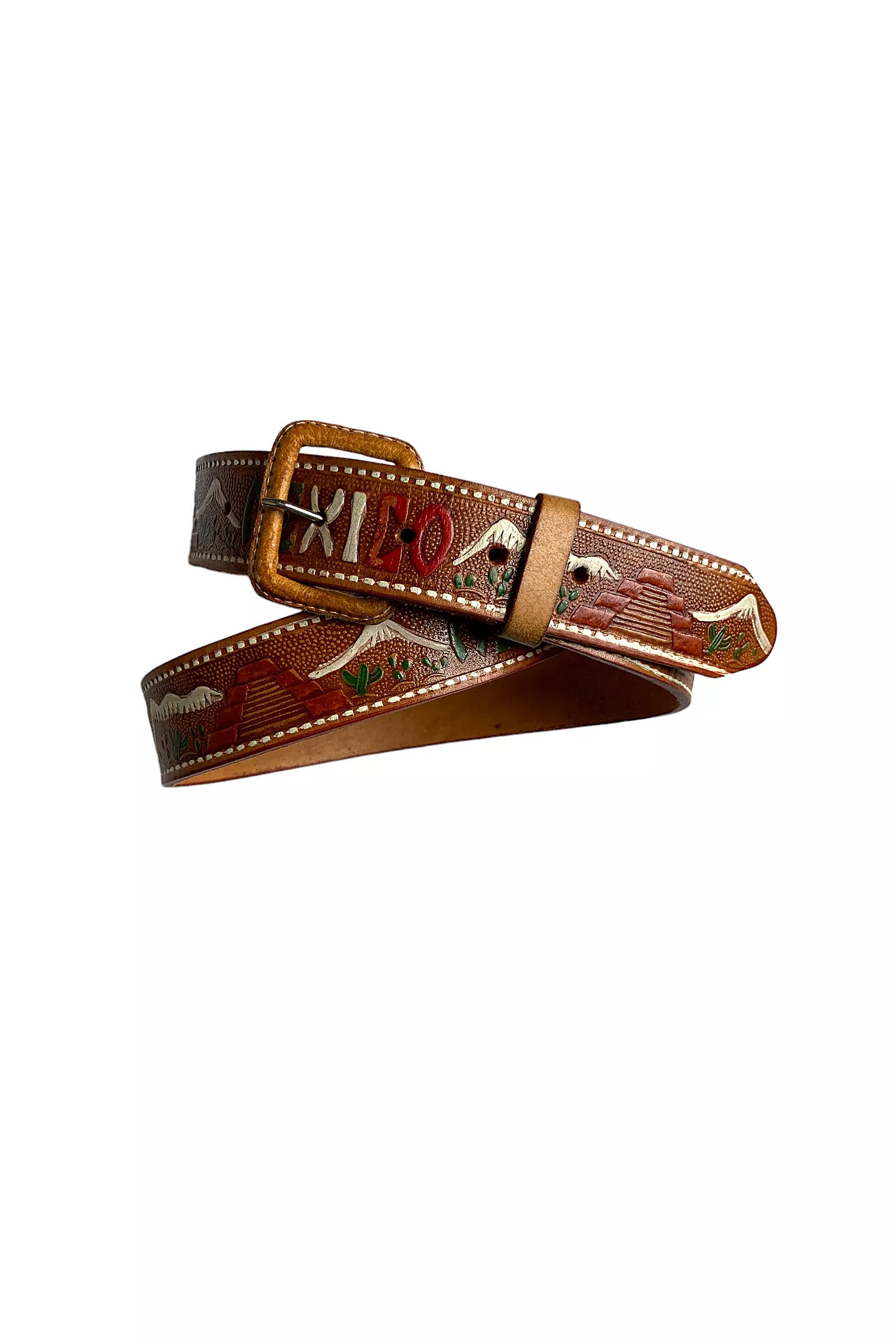 Vintage 1970s Mexico Tooled Leather Belt Selected by SharpLilTeeth | Free People (Global - UK&FR Excluded)