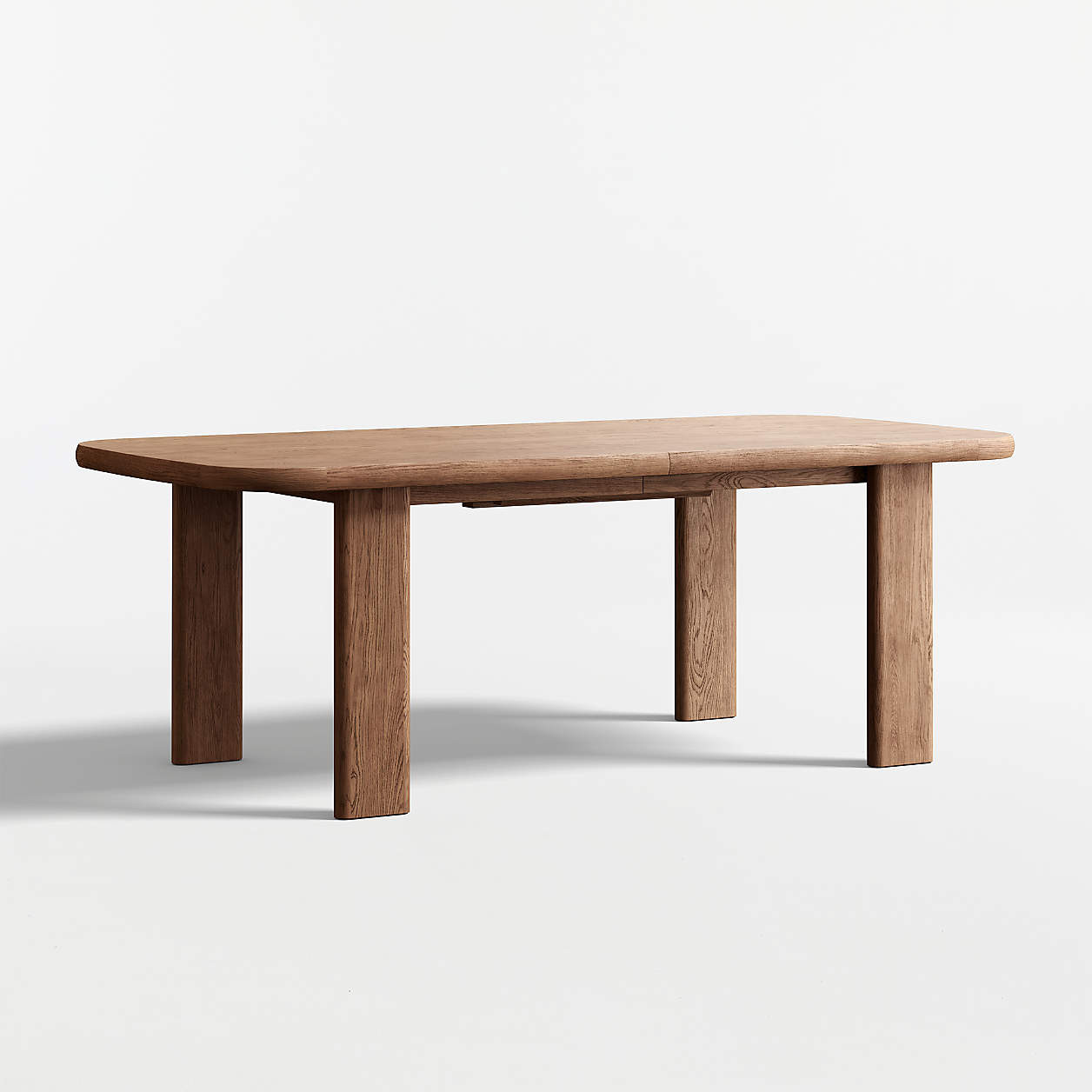Hearth 85"-107" Oak Extendable Dining Table + Reviews | Crate & Barrel | Crate & Barrel