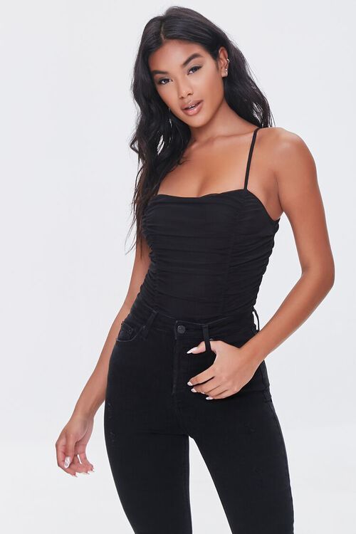 Ruched Mesh Bodysuit | Forever 21 (US)