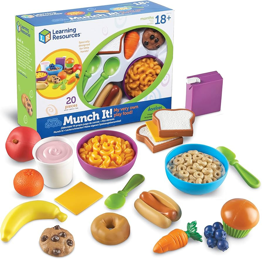 Learning Resources New Sprouts Munch It! Food Set - Food Kitchen Accessories, Pretend Toys, Toddl... | Amazon (US)