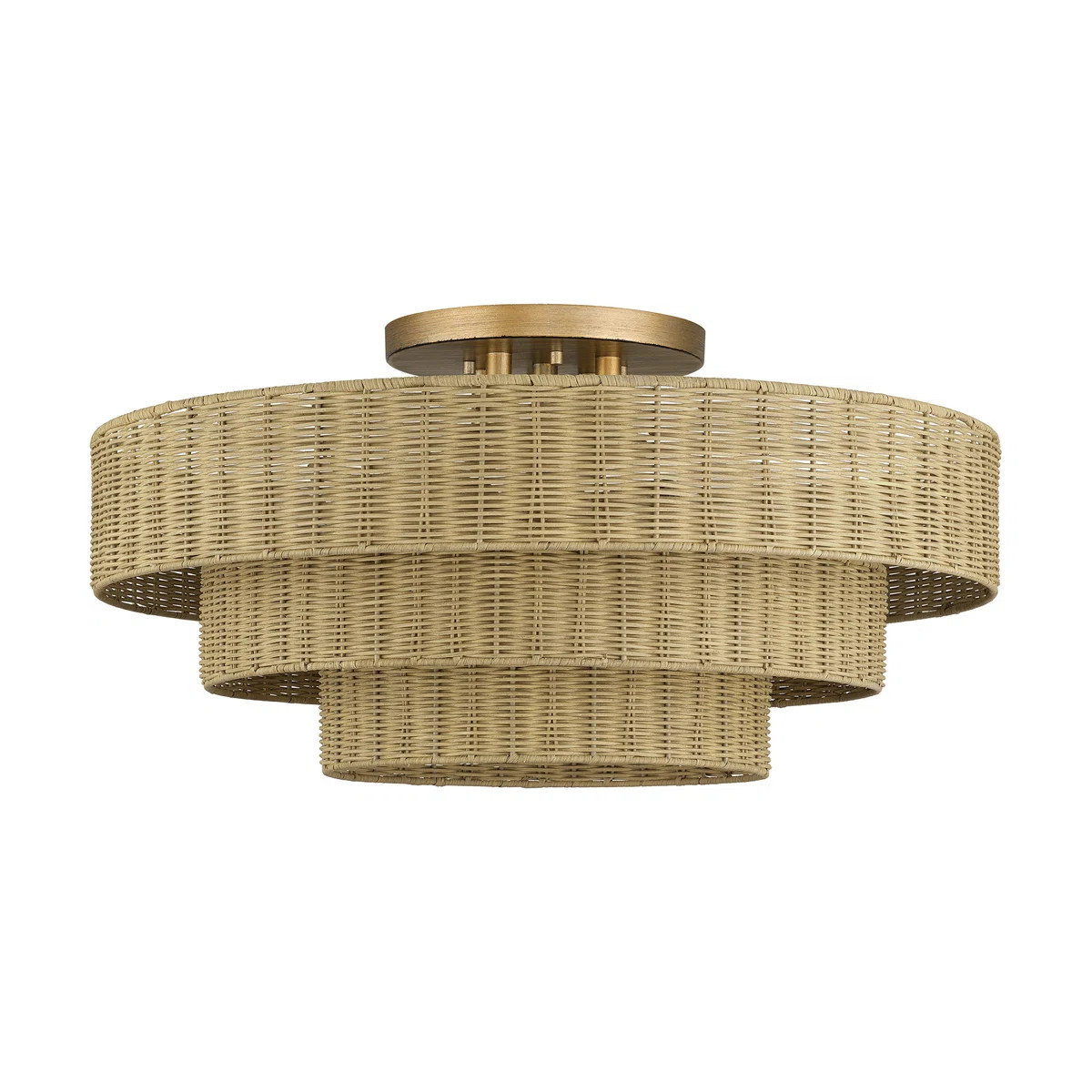 Weavington 5 Light Antique Gold Leaf Extra Large Semi-flush | Wayfair North America