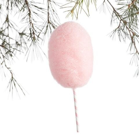 Pink Wool Cotton Candy Ornament | World Market