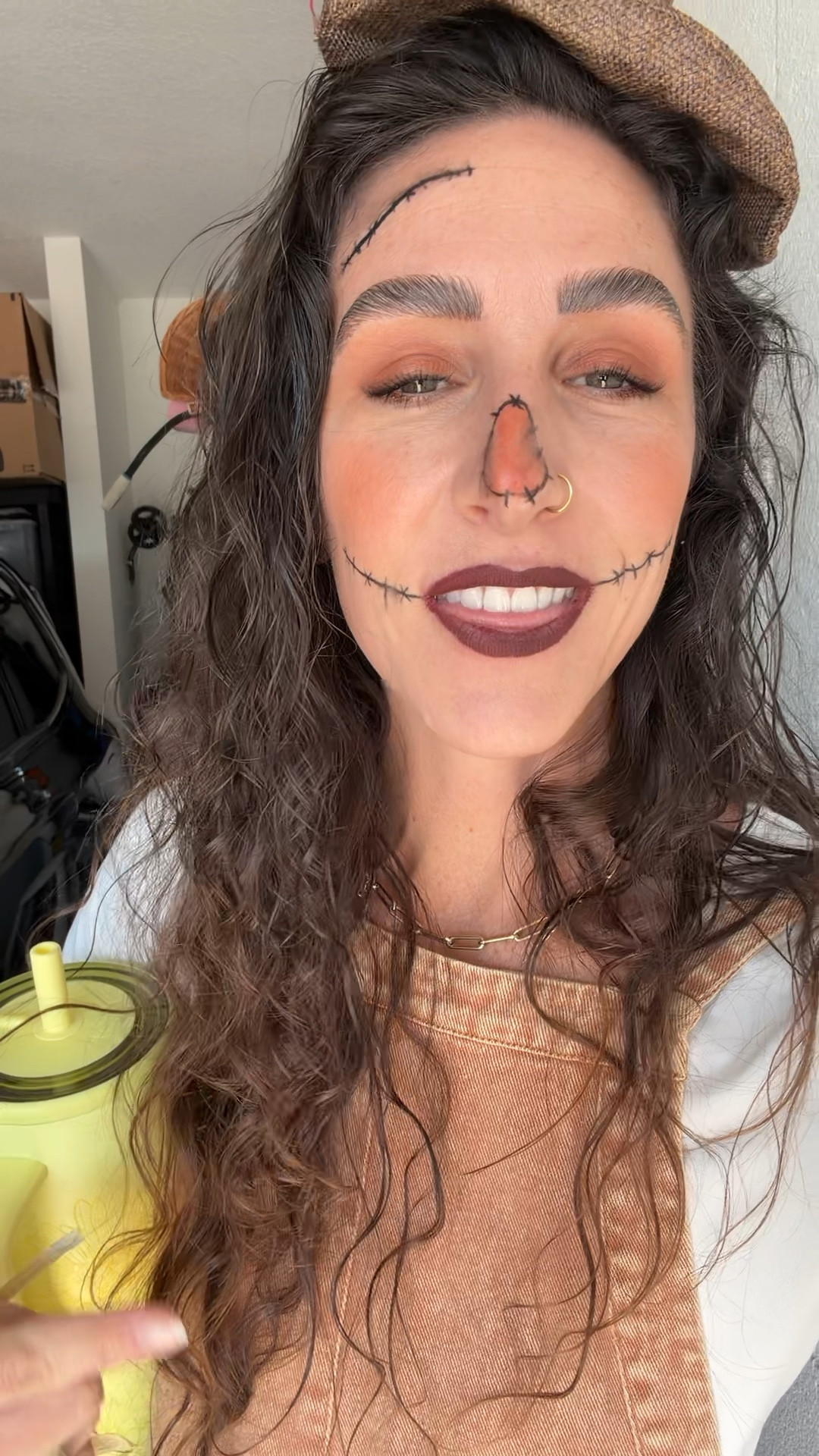 I did a simple costume for work. The make up took me 15 mins and found a simple outfit off of Amazon to be comfortable and themed in! 
.
.
#halloweencostume #scarecrowcostume #scarecrow #diyhalloween #halloweendiy #diycostume #halloween
#amazonfind #amazonoveralls

#LTKSeasonal #LTKStyleTip #LTKFindsUnder50