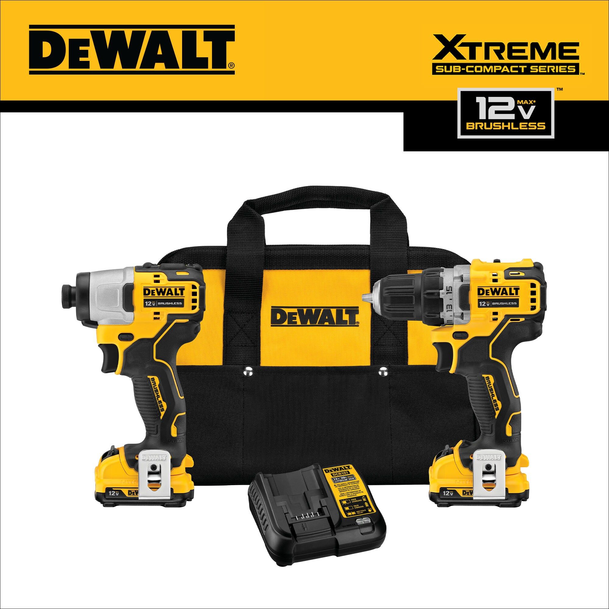 DEWALT XTREME 2-Tool 12V MAX XR Brushless DrilI/Impact Driver with Bag (2-Batteries and Charger I... | Lowe's
