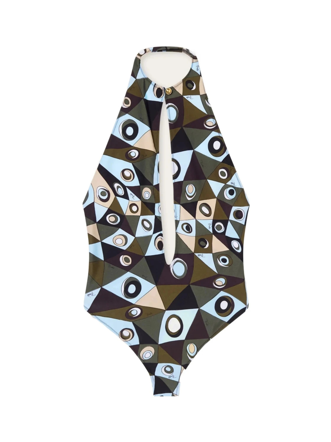 PUCCI Occhi Printed Cut-Out One-Piece Swimsuit | Senser US