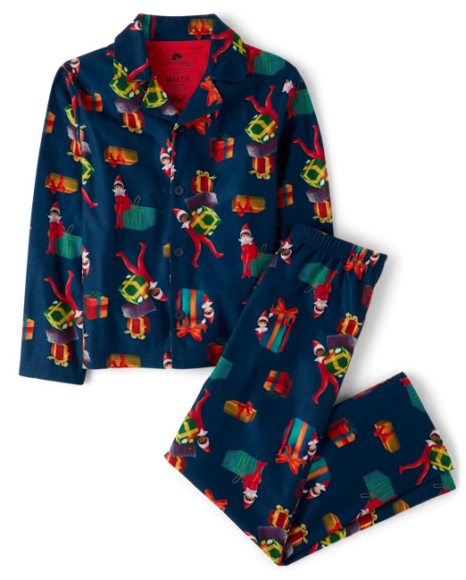 Kids Matching Family The Elf On The Shelf™ Button Front Pajamas - multi | The Children's Place