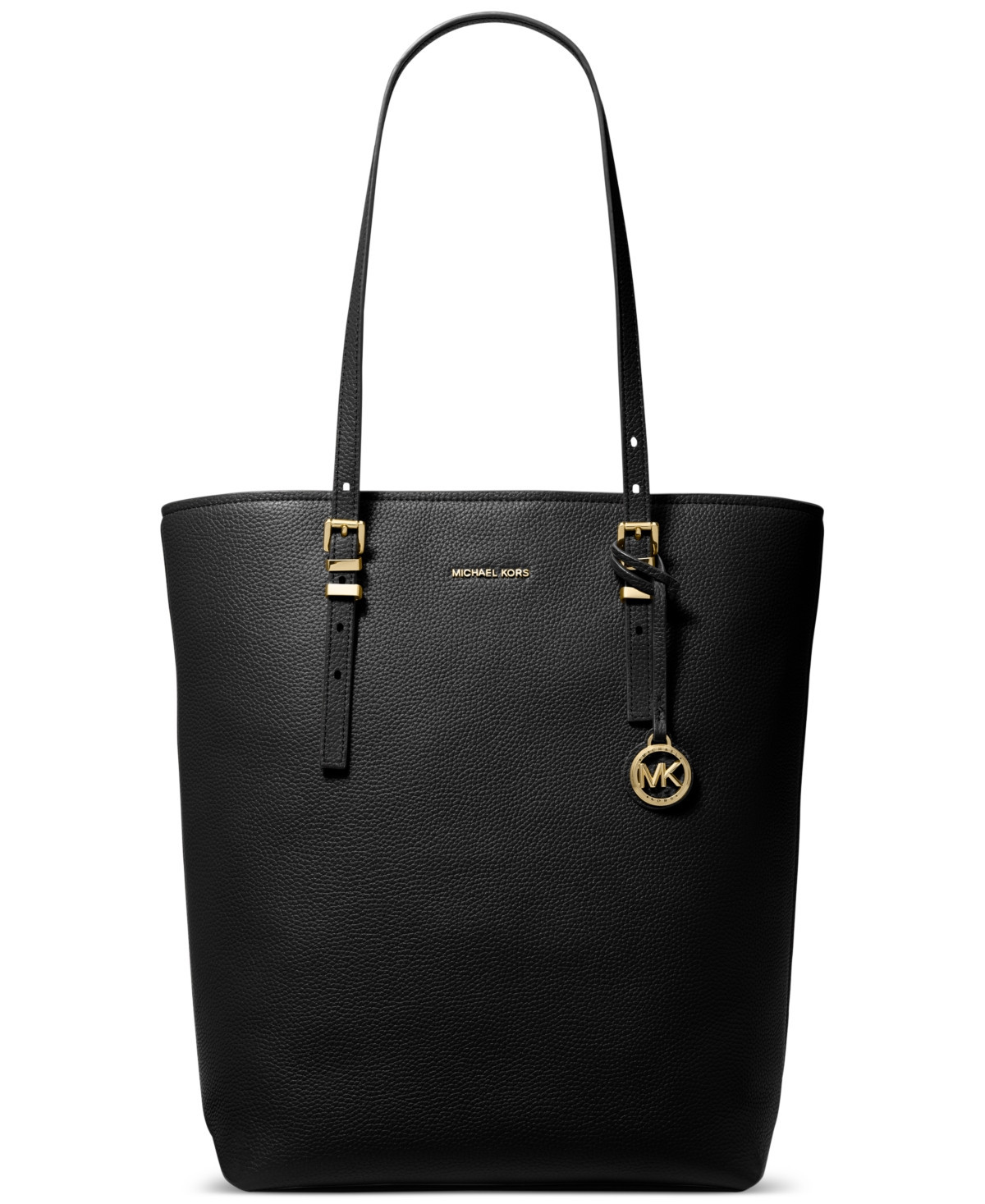 Michael Michael Kors Quinn Large Leather North South Tote - Black | Macy's