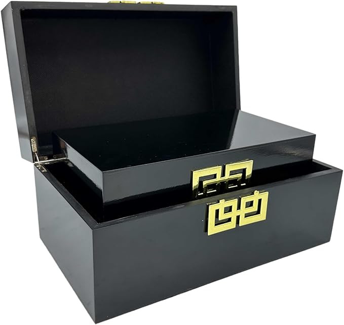 Galt International Storage Box Set Decorative Storage Box w/Hinged Lid Classic Design Wood Decor ... | Amazon (US)