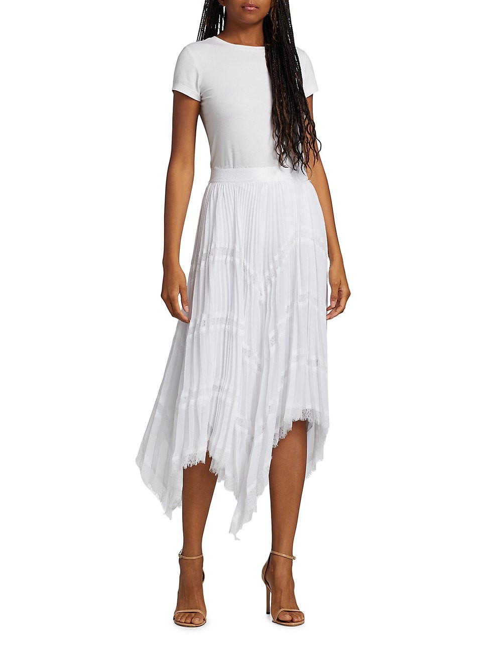 Katz Asymmetrical Pleated Midi Skirt | Saks Fifth Avenue