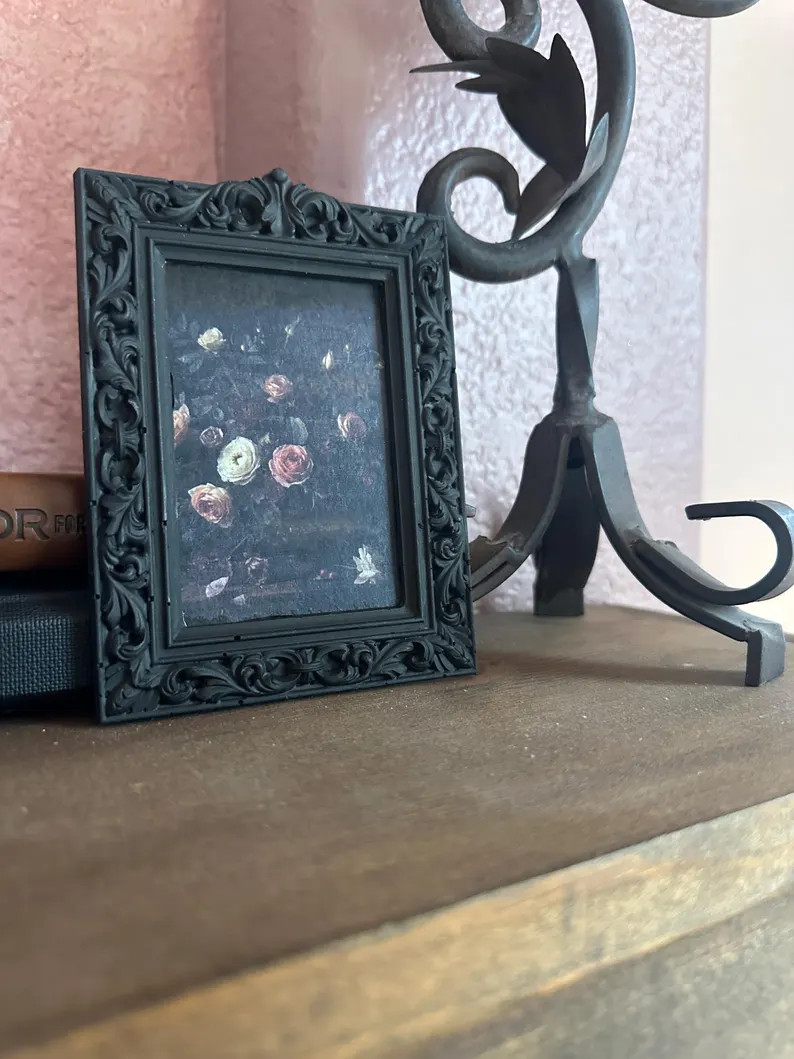 Heirloom Noire Statement Frame – Large Ornate Vintage Style Frame, Dark Romantic Shelf & Table ... | Etsy (US)