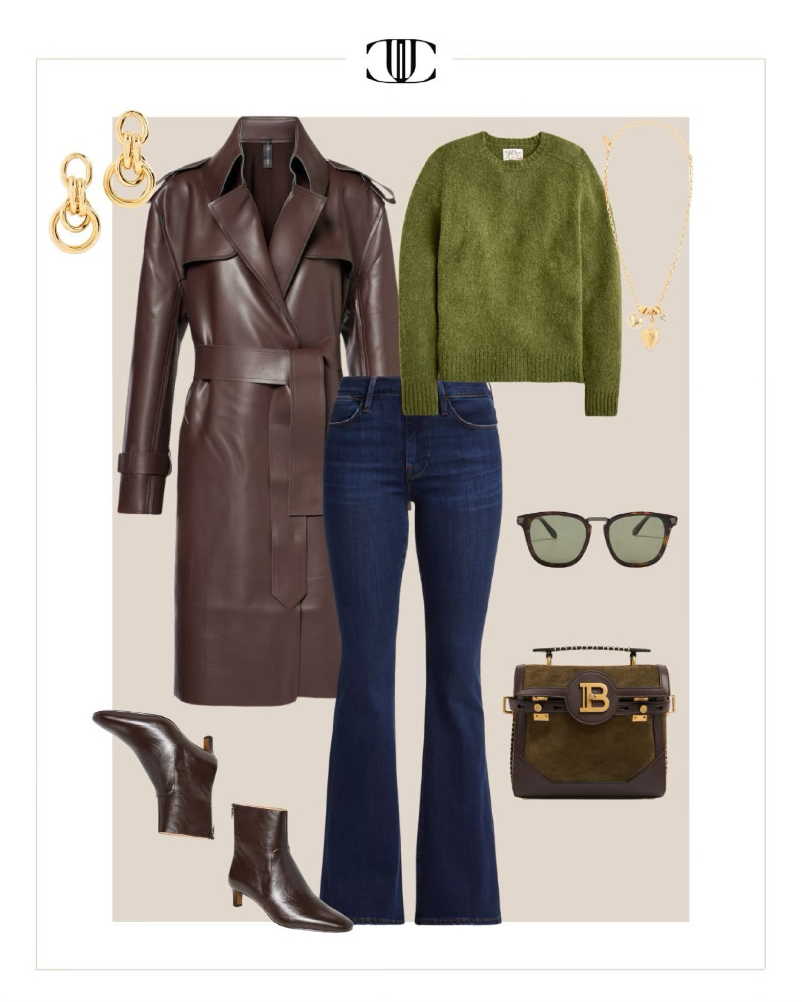 The must  have fall fashion piece for your closet…the leather trench coat. 

pumpkin patch outfit, fall family photos outfit, fall outfits, faux leather trench coat, sweater, fall shoes, boots, ankle boots, leather boots, gold hoop earrings, suede and leather top handle bag

#LTKShoeCrush #LTKStyleTip #LTKOver40
