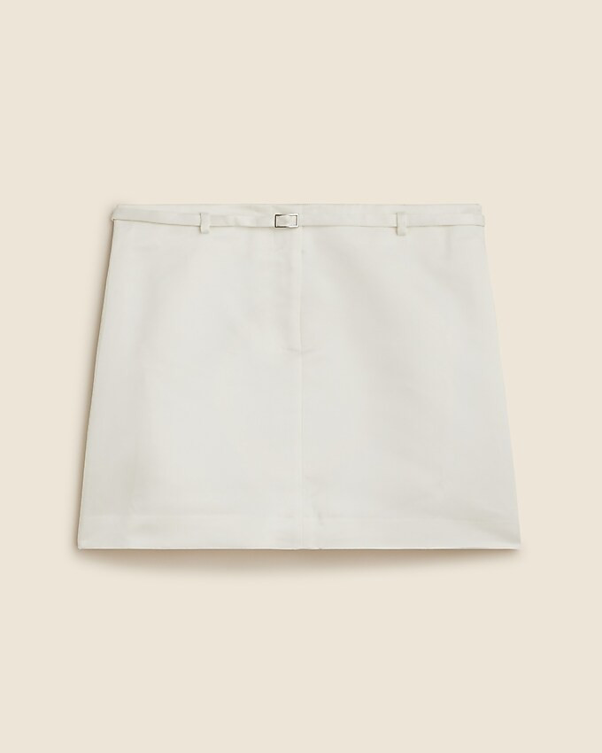 Belted mini skirt in duchesse satin | J. Crew US