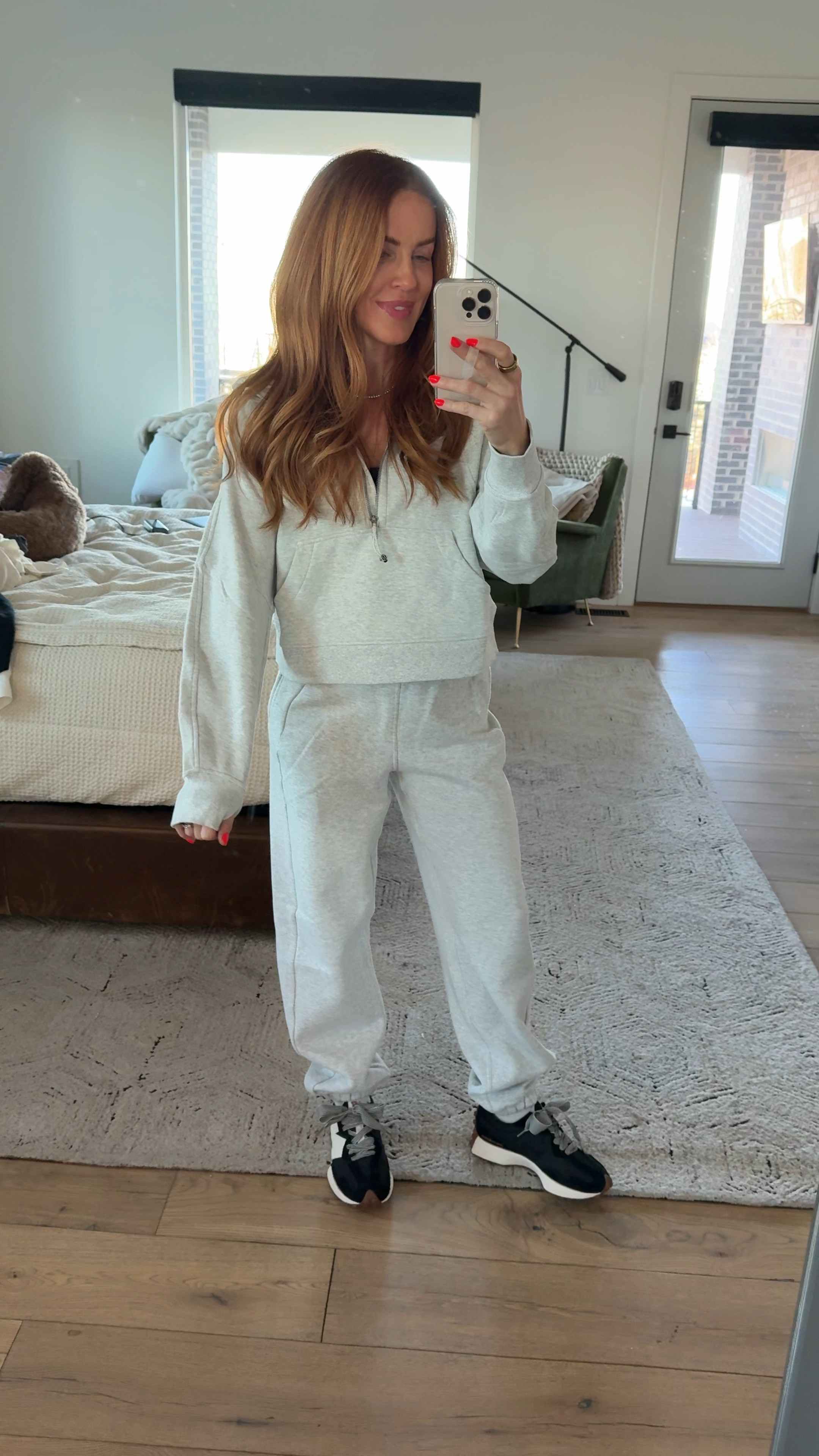 Me 🤝 @lululemon sweat set. Wearing the XS/S in the half zip and sized down to an XS in the joggers.  #lululemoncreator #ad

#LTKStyleTip