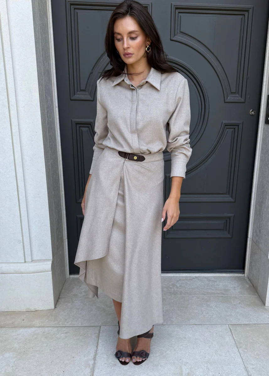 Alessia Soft Button Down Long Sleeve Top | Benaar La