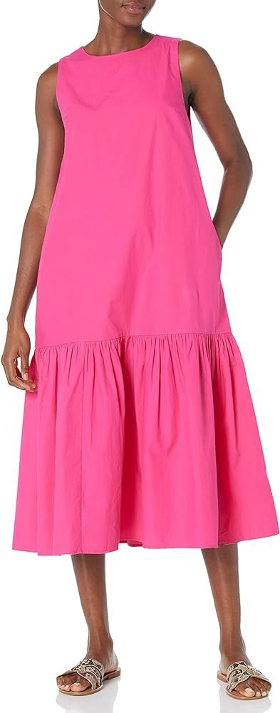 The Drop Women's Ilana Loose Sleeveless Wide-Hem Poplin Maxi Dress | Amazon (US)