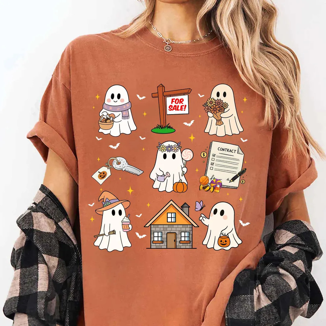 Real Estate Halloween Shirt Cute Real Estate Agent Shirt Fall Real Estate Gift for Real Estate Ag... | Etsy (US)