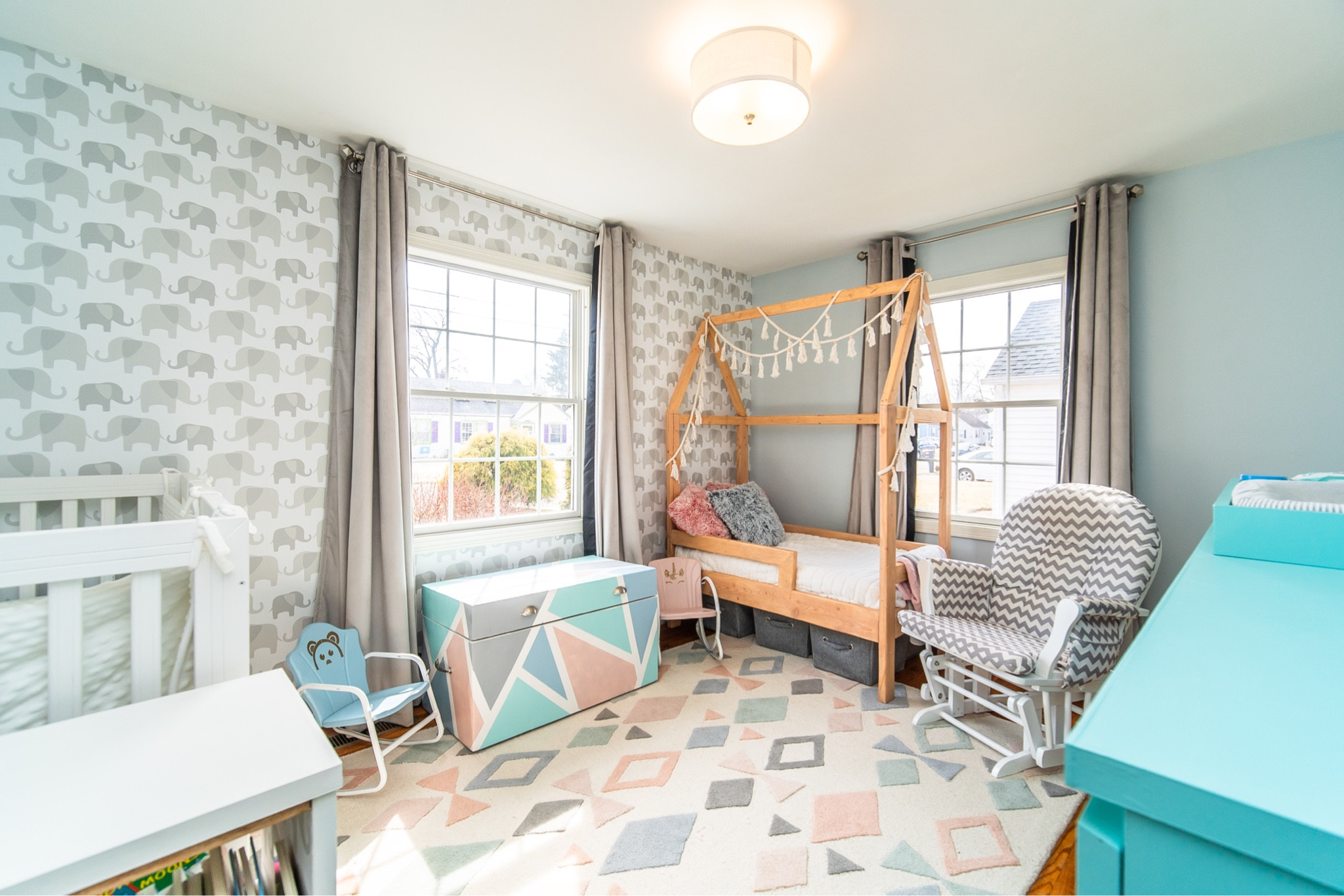 My kids shared a small room for quite some time. It was a real challenge to make it bright, kid friendly, baby friendly, and gender-neutral. I'd do some things differently if I did it again, but overall, these products have carried us through! 

Nursery, baby room, baby shower, maternity, elephant print, baby elephants, rocking chair, found it on Amazon, affordable nursery, black out curtains, shared room, boy girl room, found it on wayfair, home

#LTKhome #LTKkids #LTKbaby