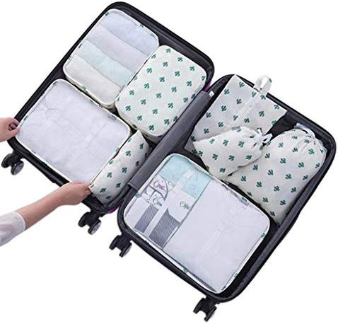 Belsmi 8 Set Packing Cubes Travel Bags - Waterproof Mesh Compression Travel Luggage Packing Organ... | Amazon (US)