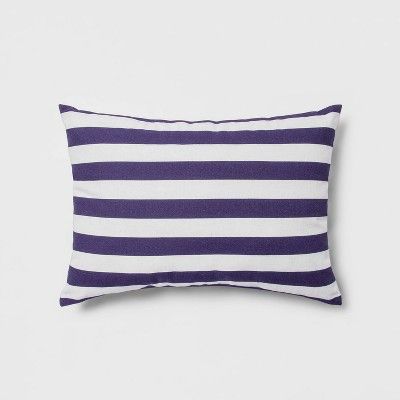 Indoor/Outdoor Striped Throw Pillow Navy/White - Sun Squad™ | Target