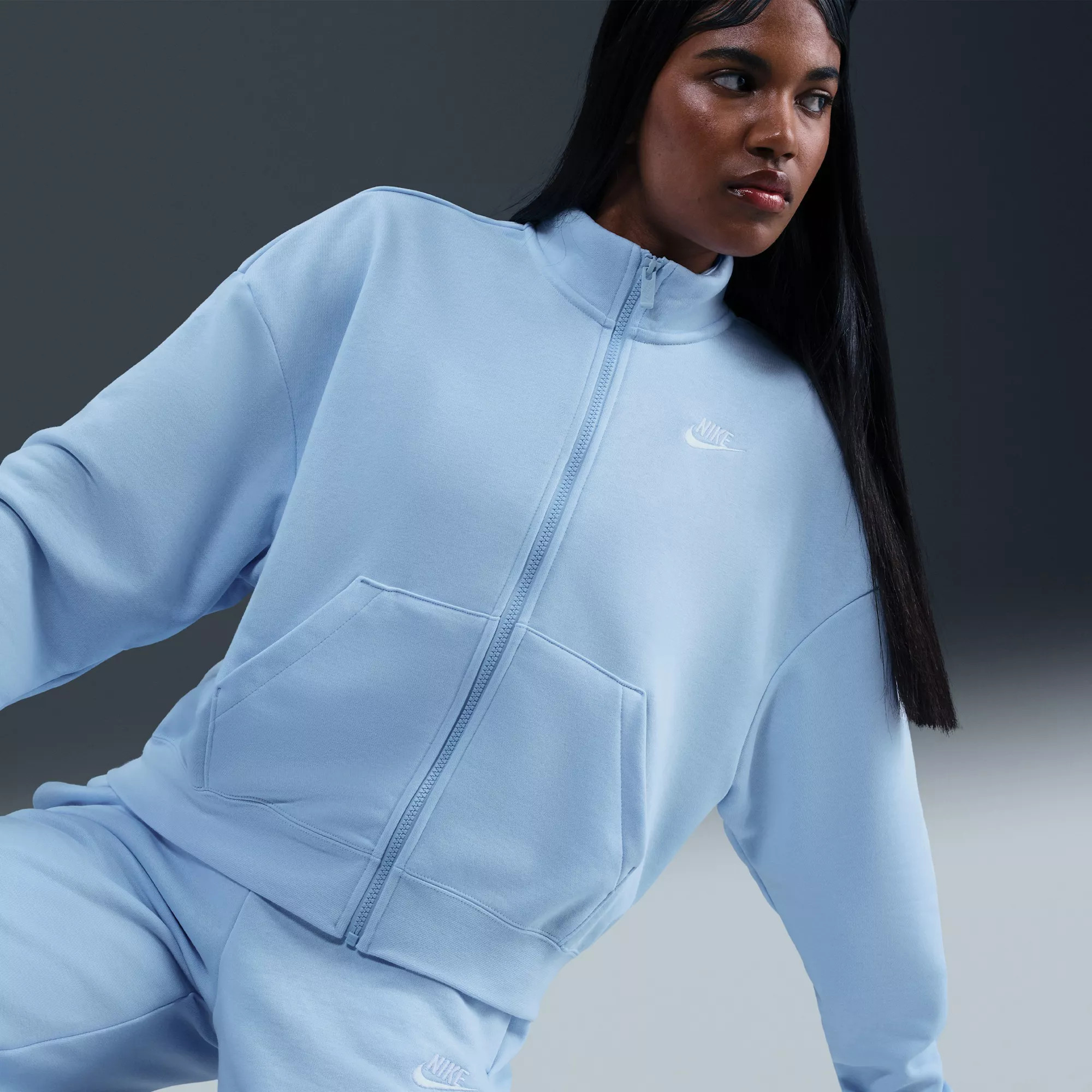 Nike Women's Sportswear Club Fleece Loose Track Jacket | DICK'S Sporting Goods