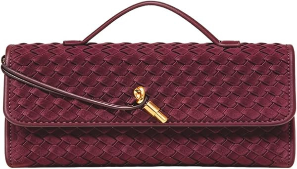 JYG Suede Woven Handbag for Women Trendy Evening Shoulder Bag Casual Clutch Purse Crossbody Satch... | Amazon (US)