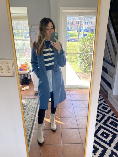 The perfect Women's Notch Lapel Double Breasted Wool Blend Mid Long Pea Trench Coat in blue! I’ve received so many compliments on this coat. Winter outfits. Winter looks. Winter coat. Holiday outfit. Amazon finds 

#LTKfindsunder50 #LTKGiftGuide #LTKsalealert