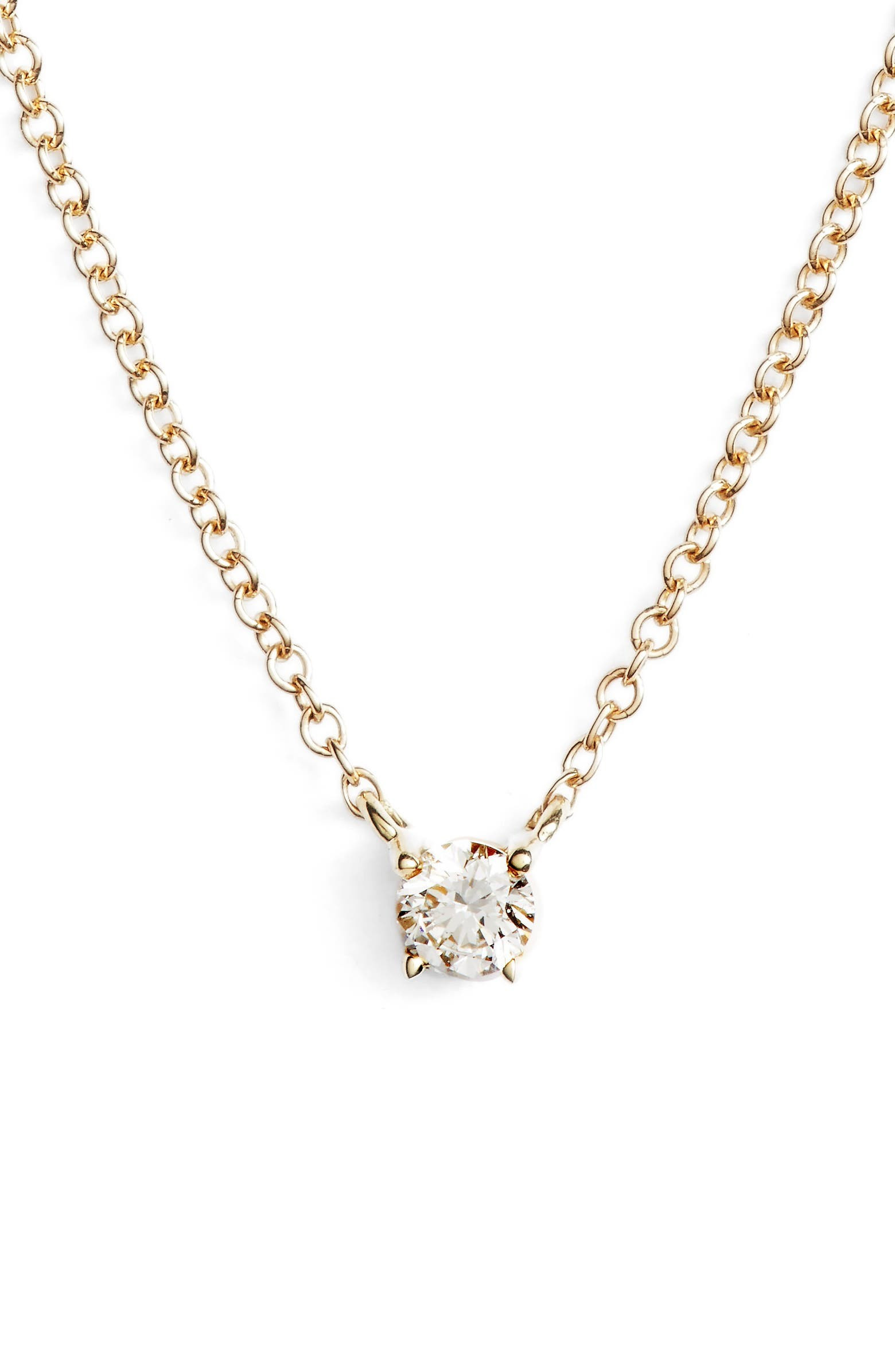 Petite Liora Diamond Solitaire Pendant Necklace | Nordstrom